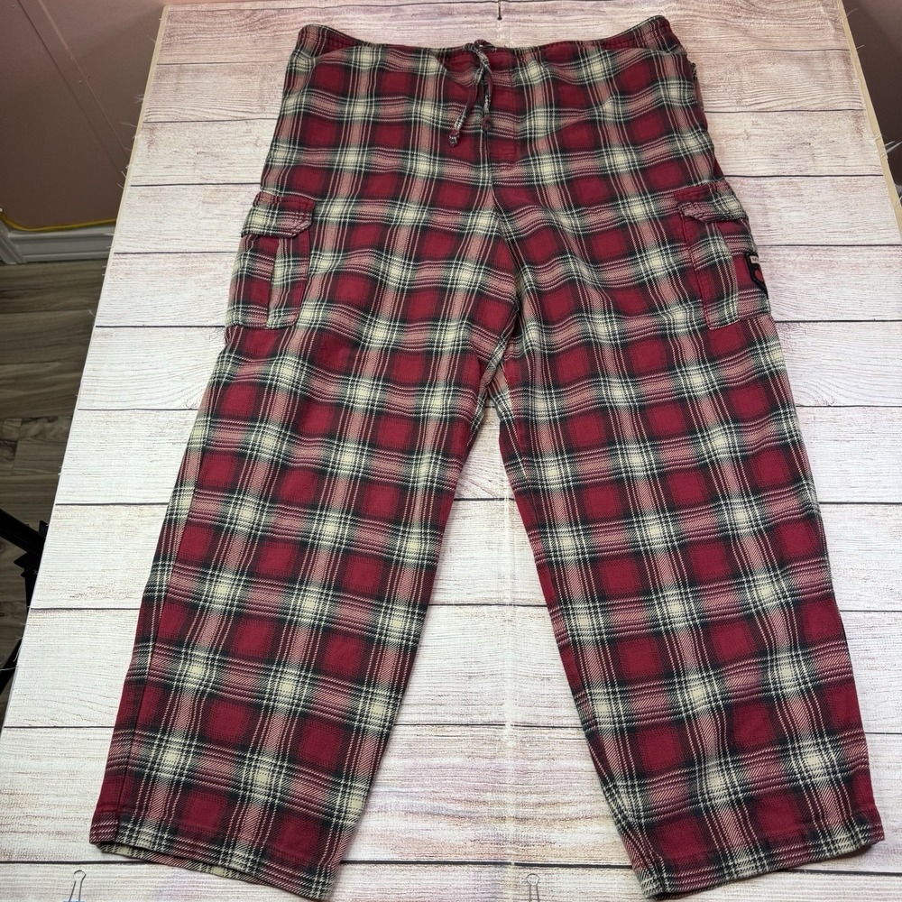 Disney‎ Mickey Plaid Pajama Pants XL Flannel Lounge Red
